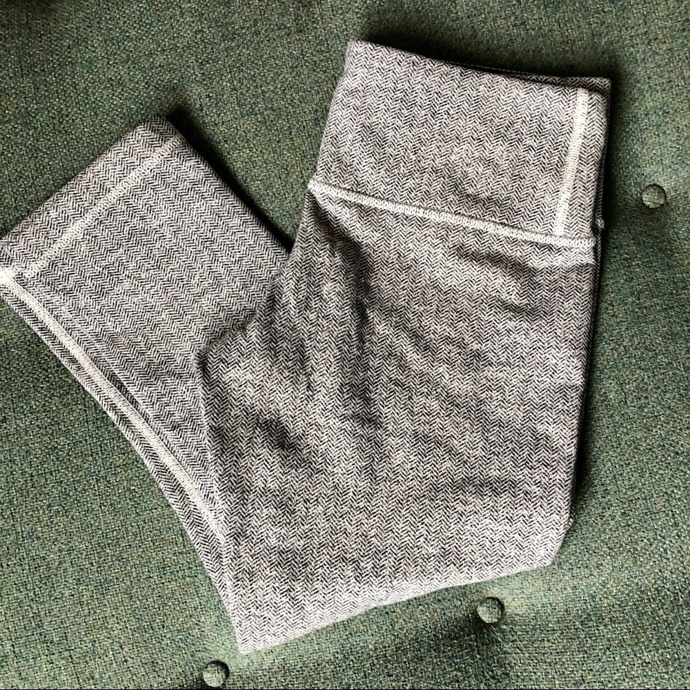 Lululemon Wunder Under Herringbone Crop